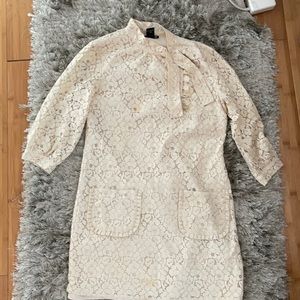 BCBG Max Azria Cream Lace Mini Dress